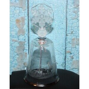 1986 Lenox Limited Ed. Fine Lead Crystal Dashing Through the Snow Christmas Bell